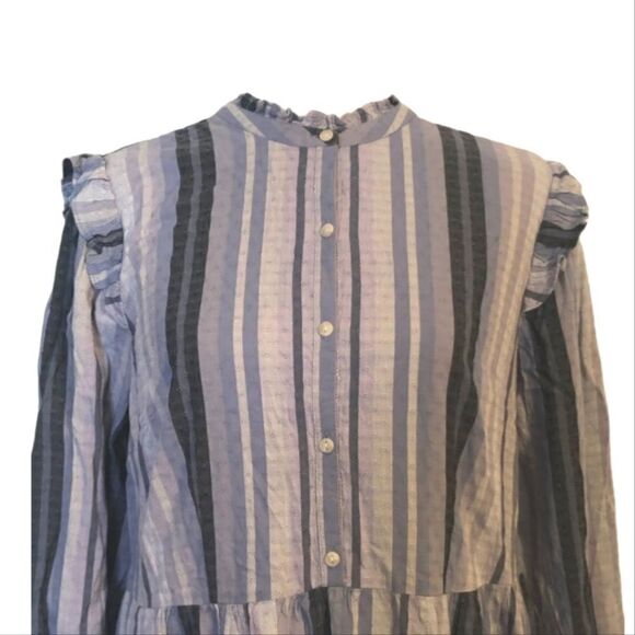 NWT Universal Thread Blue Prairie Dress  Long Sleeve Plus Size - Picture 5 of 8